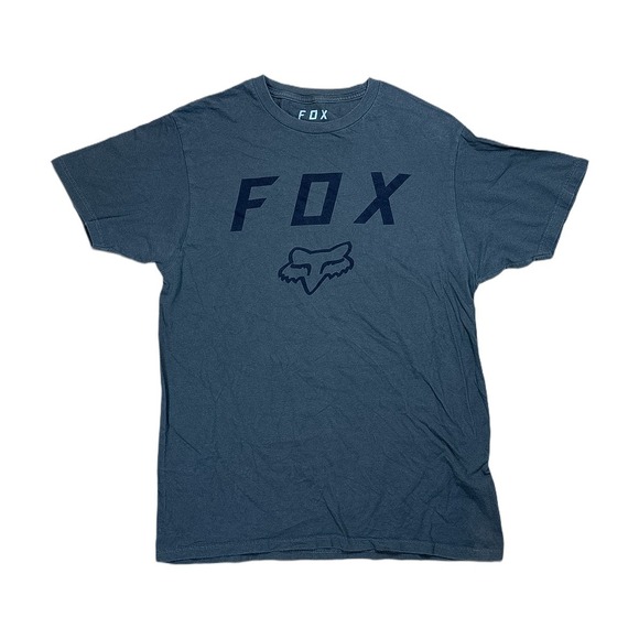 Fox Racing Other - Fox Racing Graphic T-Shirt Mens M Blue Gray Good Standard Fit Logo Tee